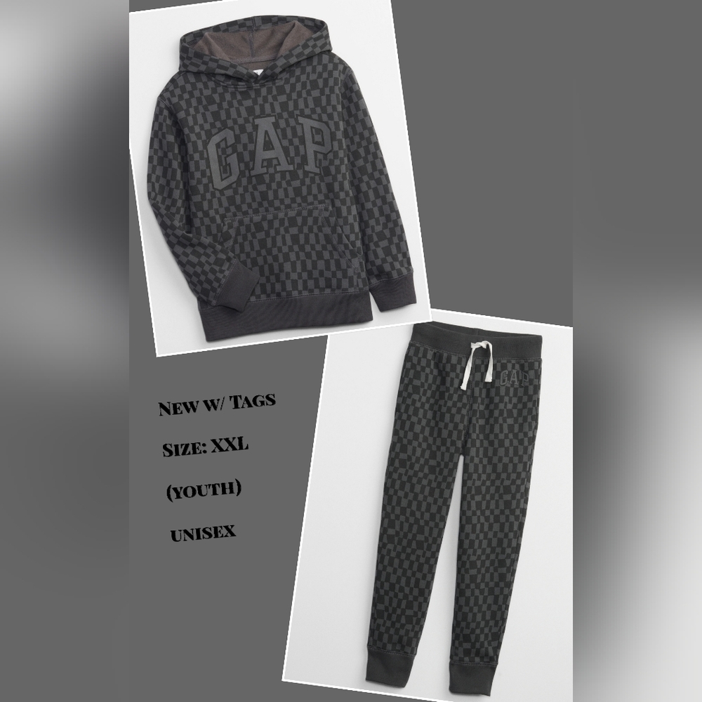 GAP Kids Gray Checkered Bottoms